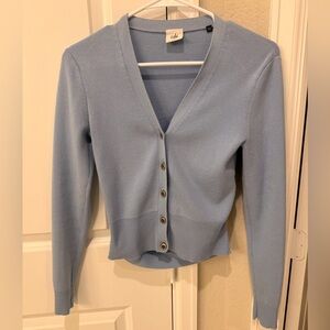 CAbi Women's Light Blue Button-Up Cardigan